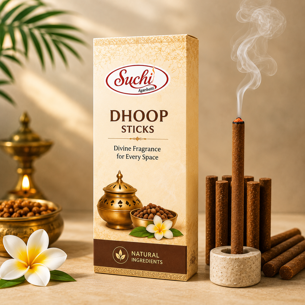 Premium incense fragrance presentation by Suchi Agarbatti