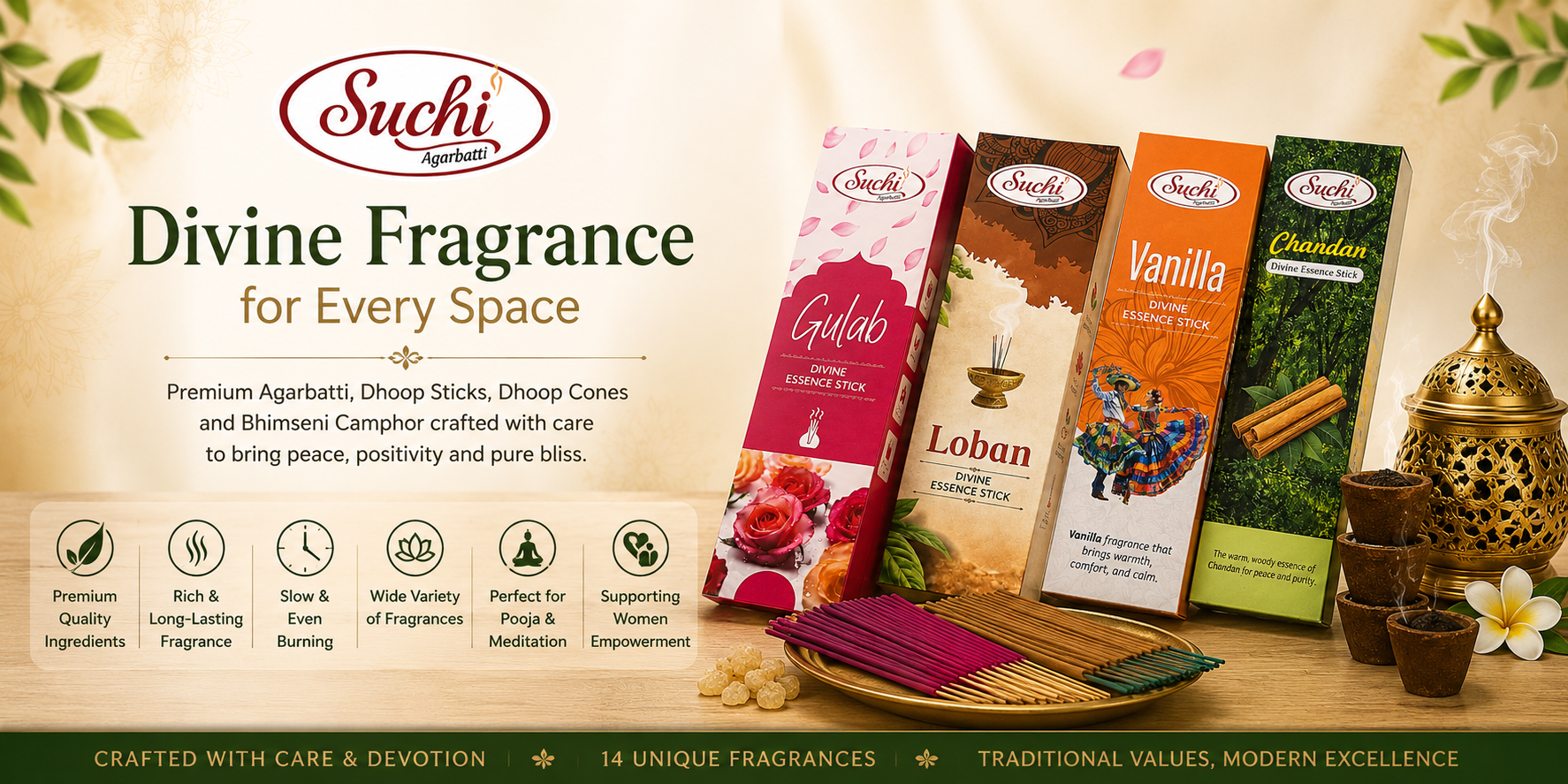 Suchi Agarbatti premium incense products and fragrance collection