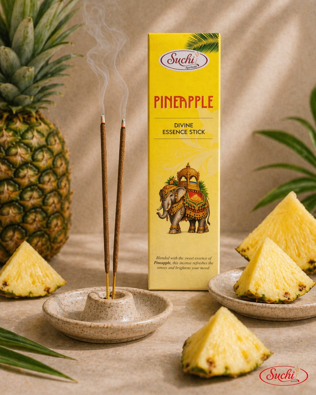 Suchi Agarbatti incense product lifestyle presentation